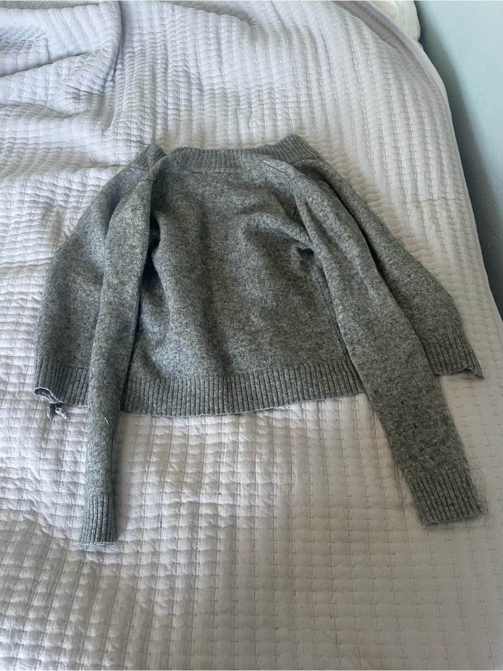 Comptoir des Cotonniers Gray Knit Zip-Up Cardigan Sweater | Size XS/S (2/4) - Picture 3 of 6